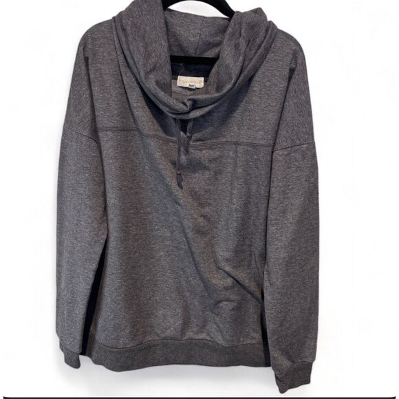 Simply Southern Women's Cowl Neck Sweatshirt Gray Floral Size Lg - Picture 3 of 4